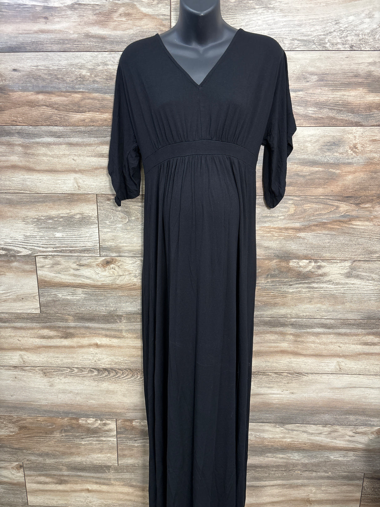 Isabel Maternity V-Neck Maxi Dress Black sz Medium