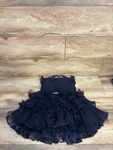 Janie & Jack Dot Tulle Ruffle Dress in Dark Marine sz 3T