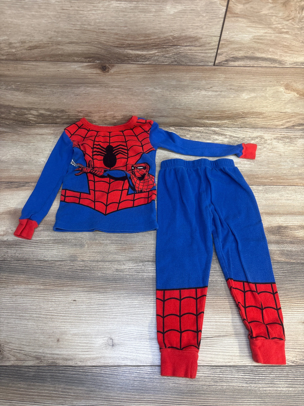 Marvel 2pc Spiderman Pajama Set Blue sz 3T