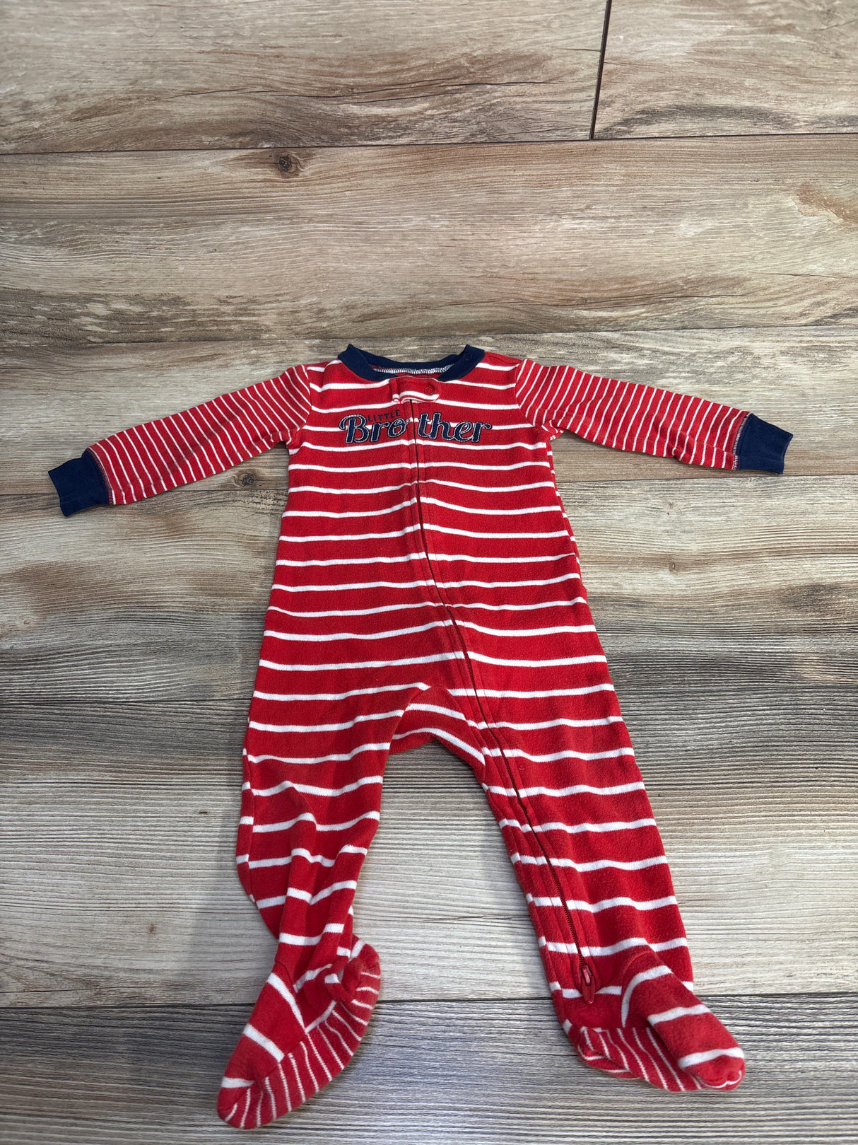 Carter's Little Brother Striped Blanket Sleeper Red sz 9m