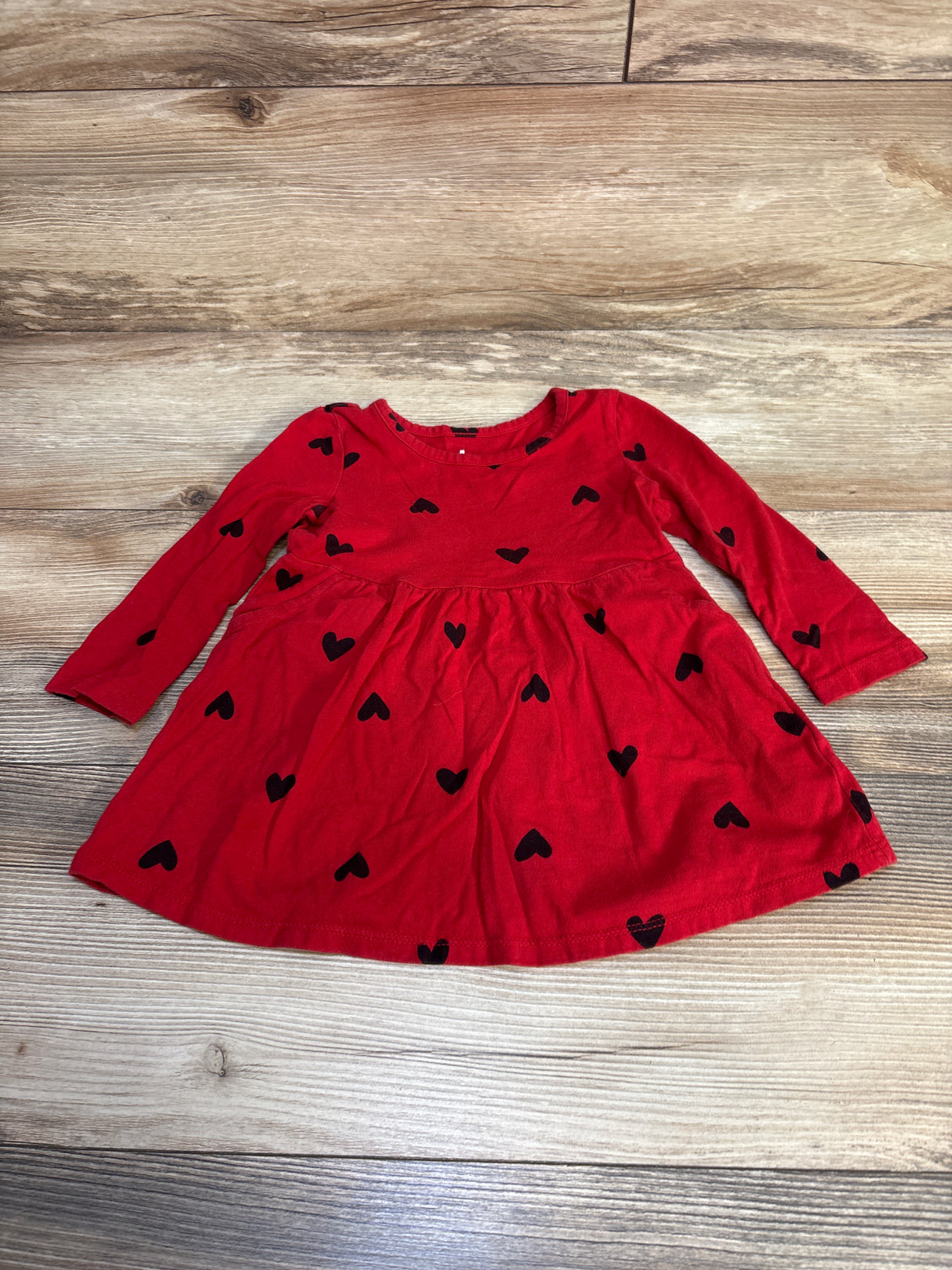 Baby Gap Heart Print Dress Red sz 18-24m