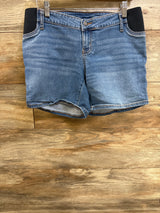 Isabel Maternity Midi Denim Shorts Blue sz Small