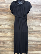 Pinkblush Maternity Ruffle Off Shoulder Maxi Dress Black sz XL
