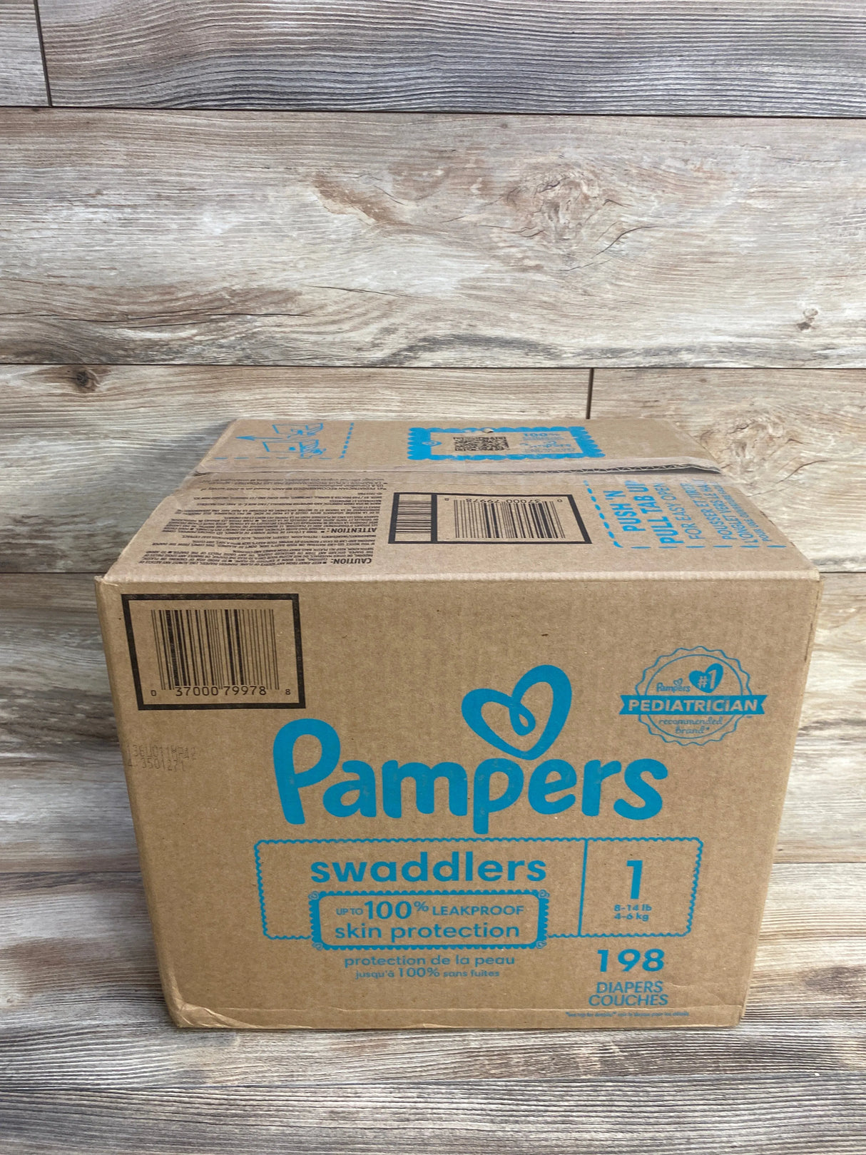 NEW Box of Pampers Swaddlers Diapers, 198 Ct. Size 1 - Me n Mommy To Be