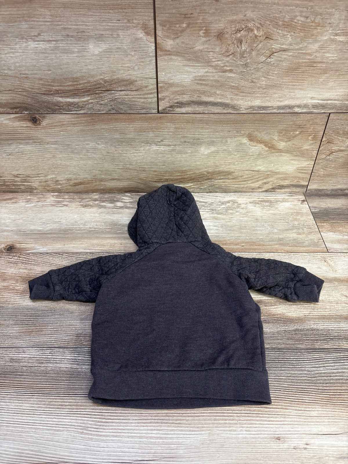 Carter's Quilted Hooded Pullover Sweatshirt Grey sz 3m