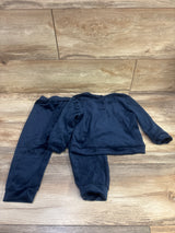 DKNY 2pc Velvet Long Sleeve Top & Pants Set Navy sz 18-24m