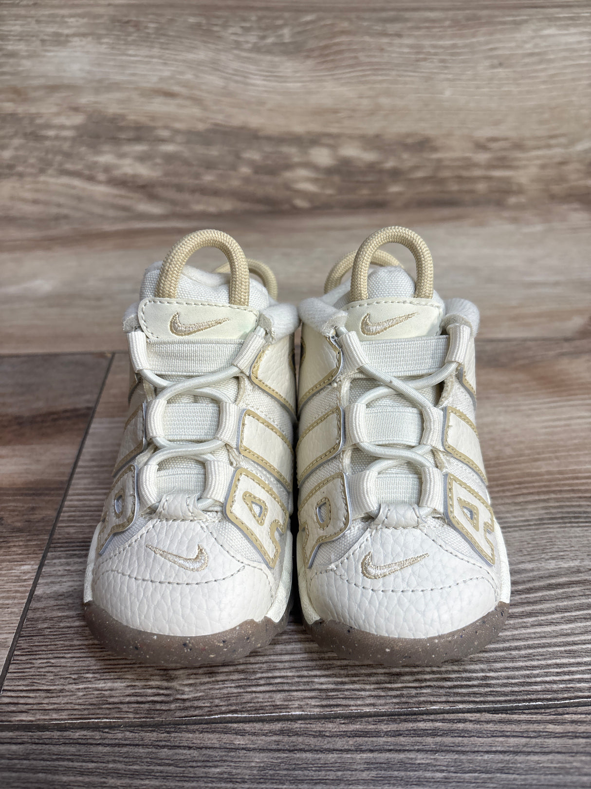 Nike Air More Uptempo TD 'Coconut Milk Team Gold' Sneakers sz 4c
