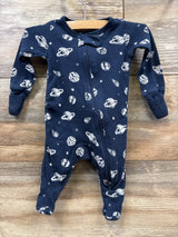 Member's Mark Planet Print Sleeper Navy sz Newborn