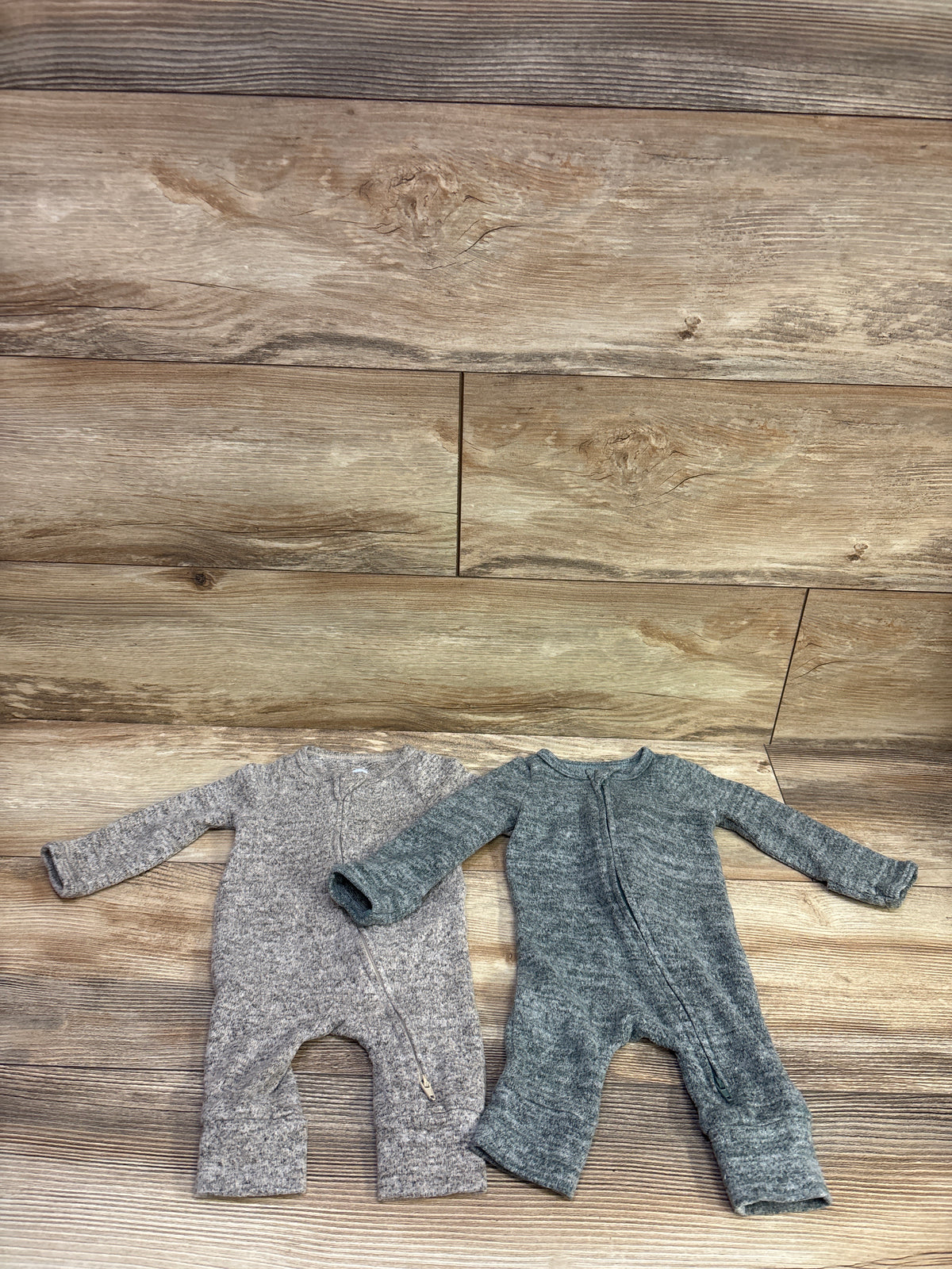 Cloud Island 2pk Knit Sleepers Grey sz Newborn