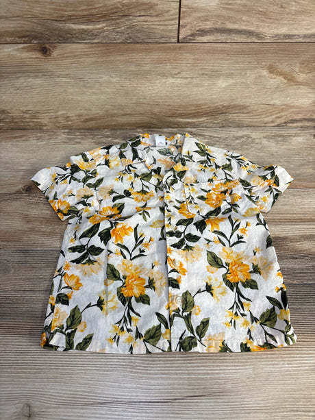 Old Navy Floral Camp Shirt White sz 4T - Me n Mommy To Be
