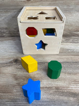 Melissa & Doug Wooden Shape Sorting Cube