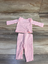 Just One You 2pc Knit Long Sleeve Shirt & Pants Set Pink sz Newborn