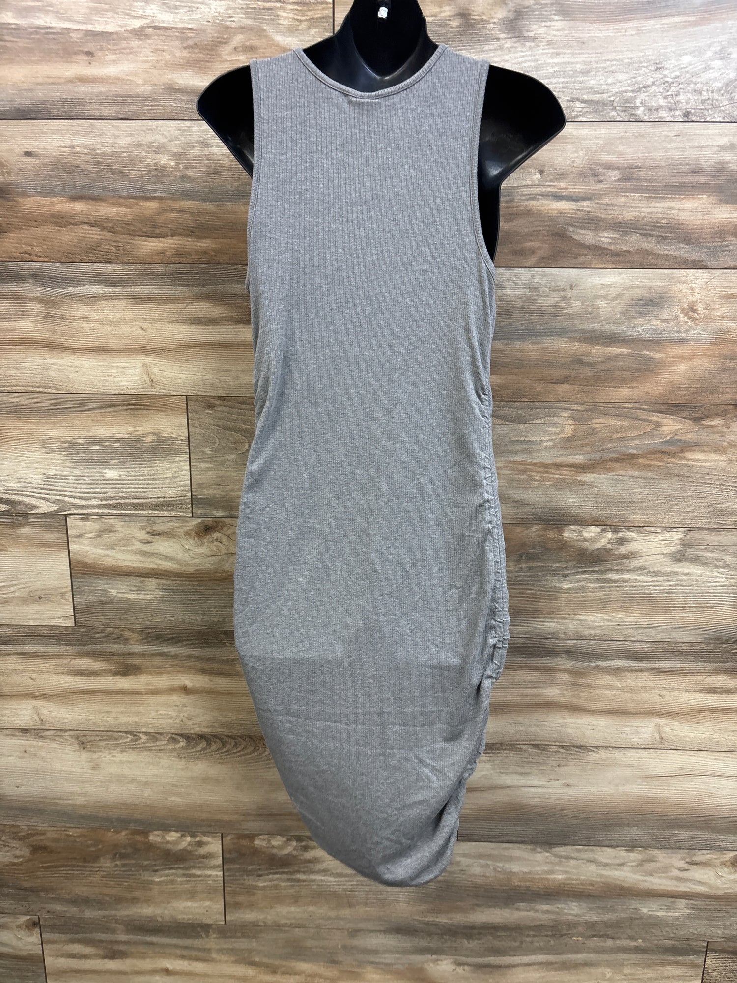 Isabel Maternity Ribbed Sleeveless Dress Grey sz XL