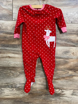 Carter's Christmas Polka Dot Blanket Sleeper Red sz 12m
