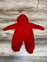 Disney Baby Fleece Hooded Coverall Red sz 0-3m