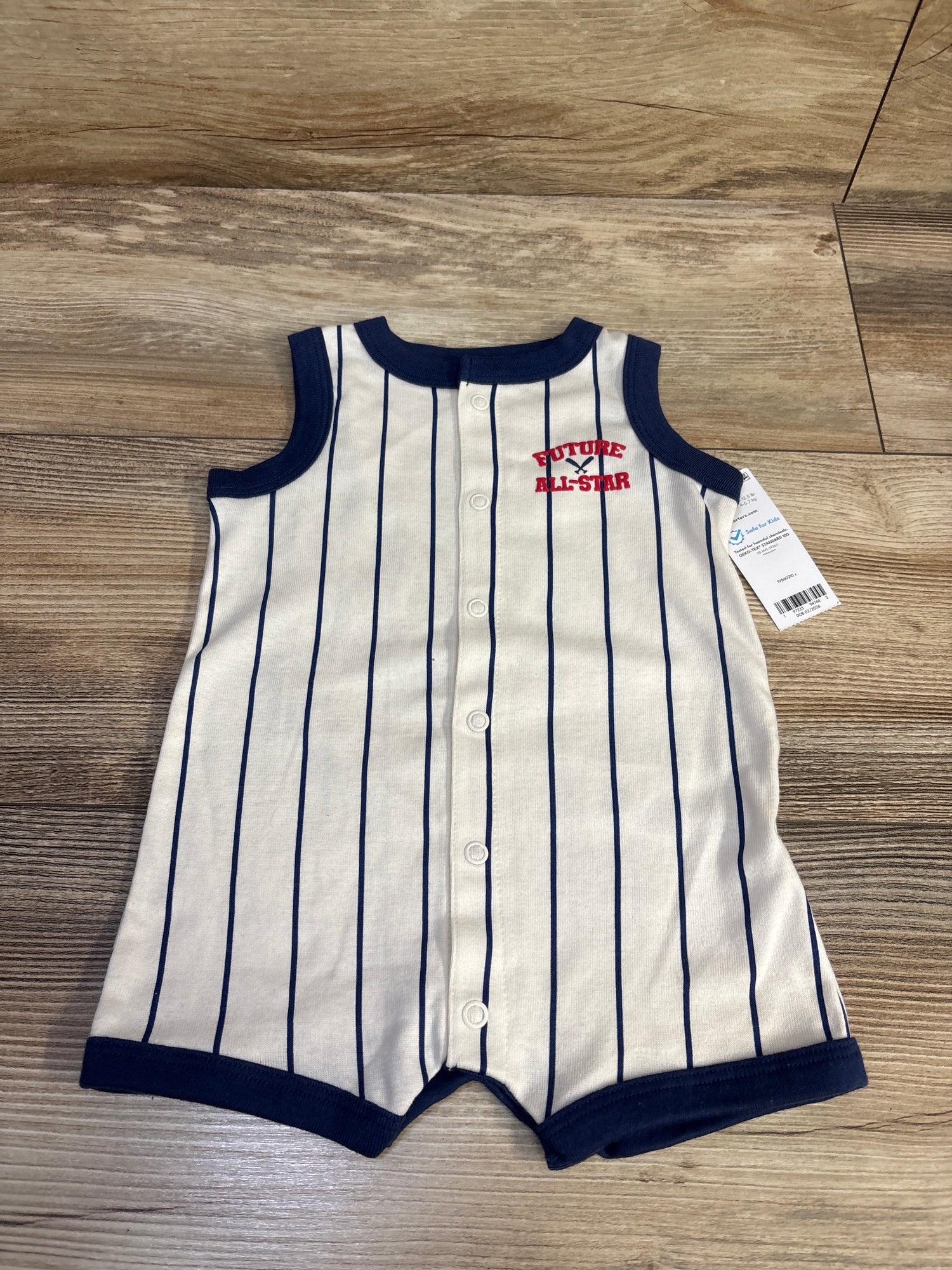 NEW Carter's All Star Tank Shortie Romper White sz 3m