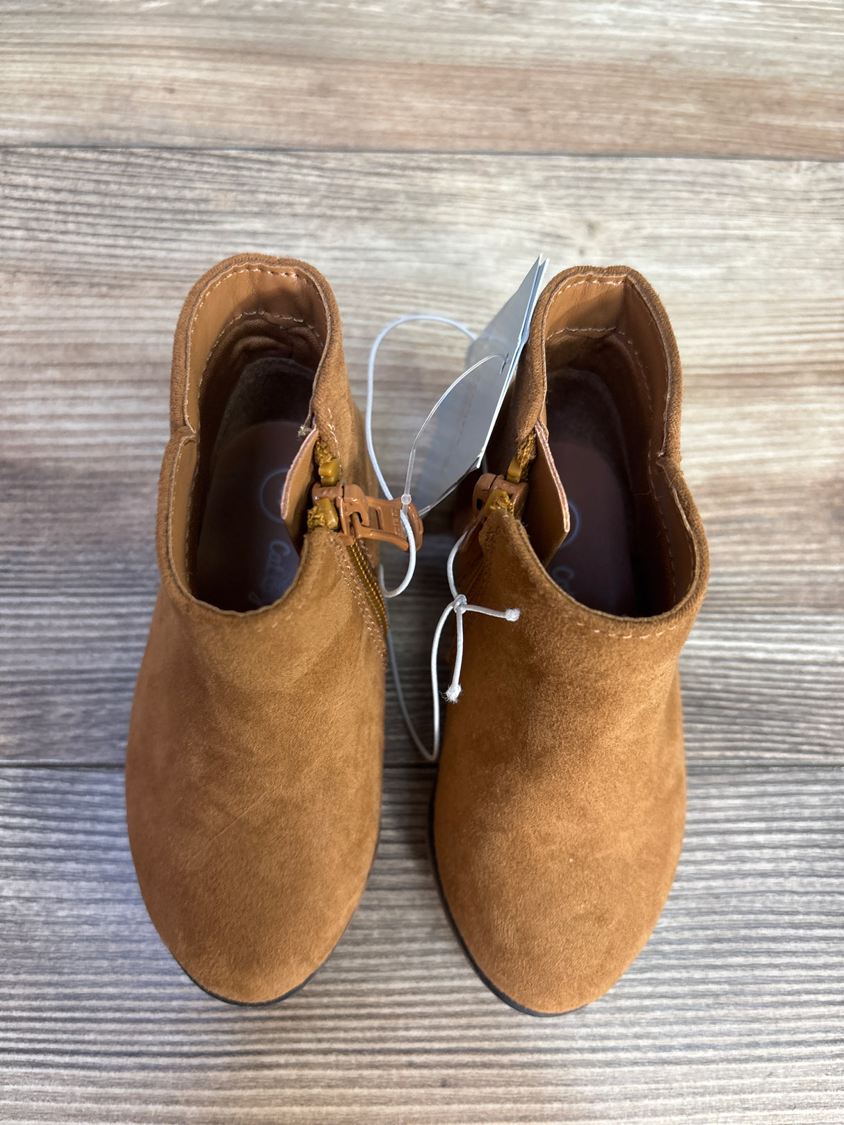 NEW Cat & Jack Penelope Zipper Booties Cognac sz 5c