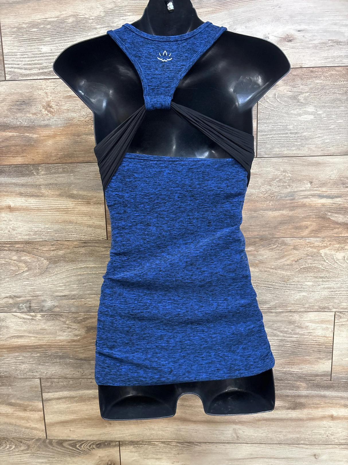 Beyond the Bump Racerback Active Tank Top Spacedye Blue sz Medium