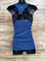 Beyond the Bump Racerback Active Tank Top Spacedye Blue sz Medium