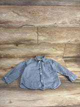 Zara Button Up Shirt Blue sz 3-4T - Me n Mommy To Be