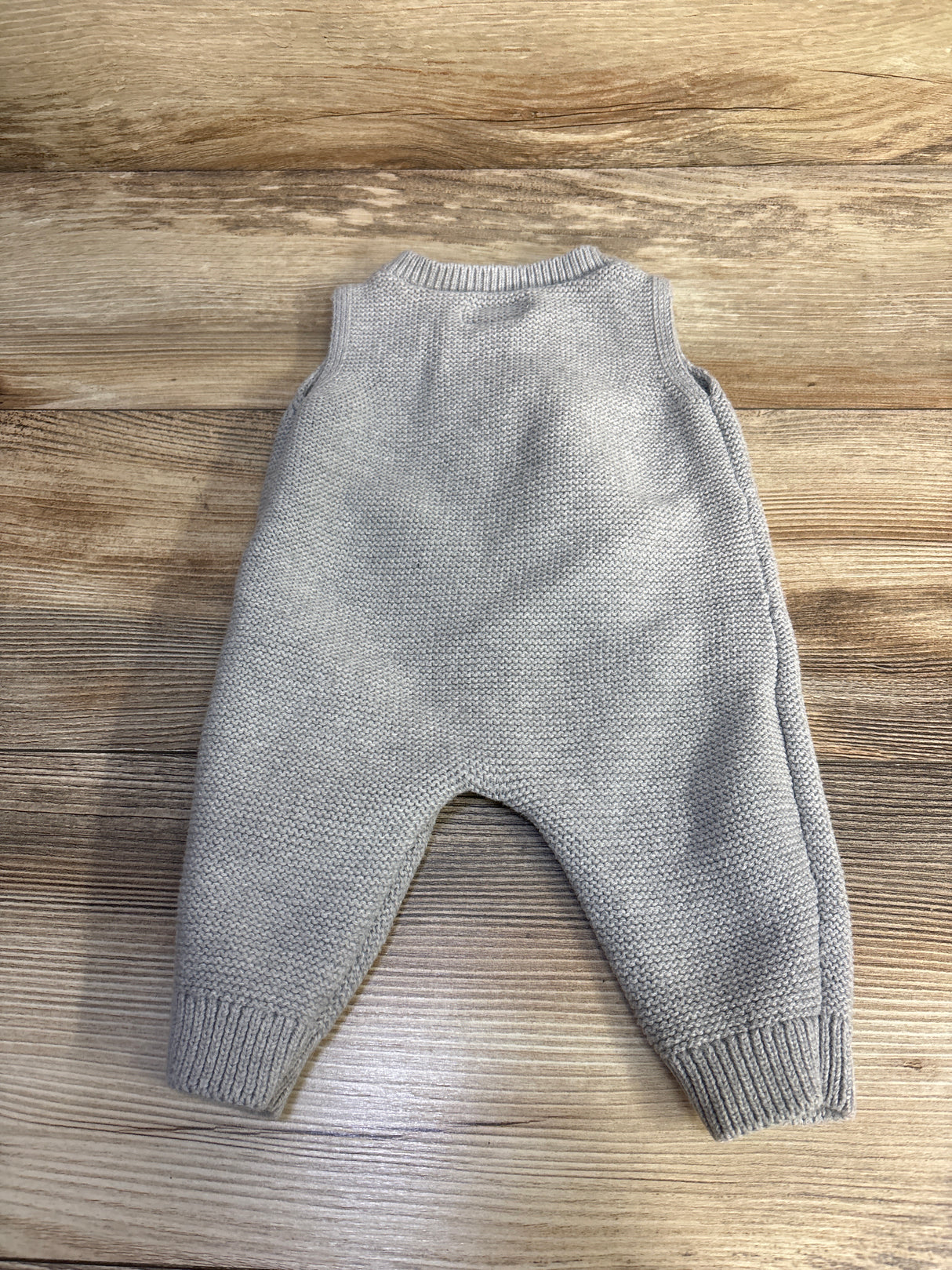 Little Planet Organic Knit Button-Front Jumpsuit Grey sz 3m