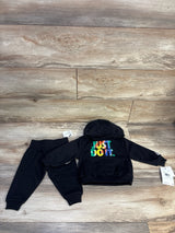 NEW NIke 2pc Just Do It Hoodie & Joggers Set Black sz 12m