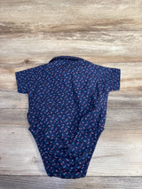 American Hawk Triangle Print Polo Bodysuit Navy sz 6-9m