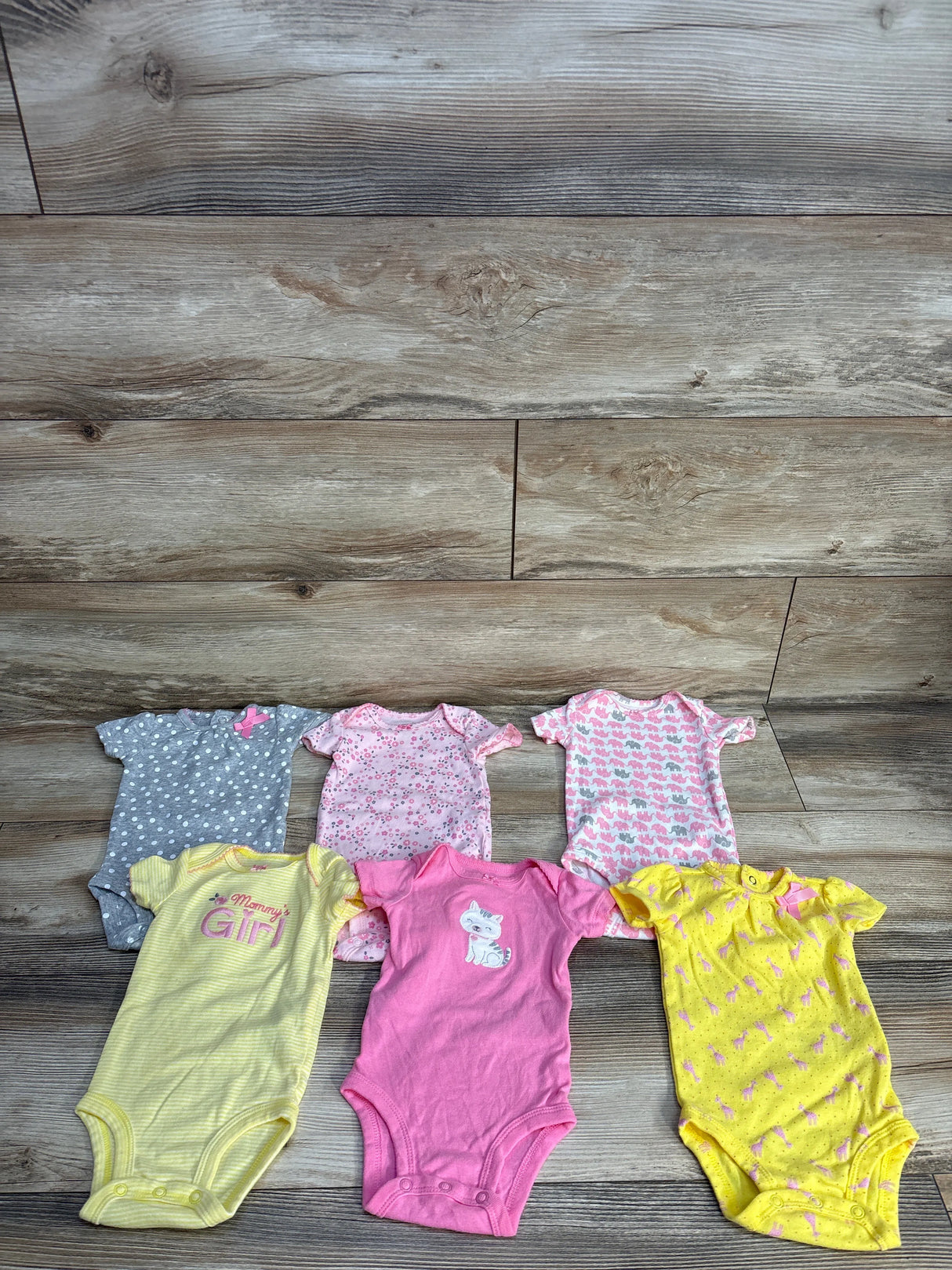 Simple Joys Bodysuits 6pk Yellow sz 0-3m