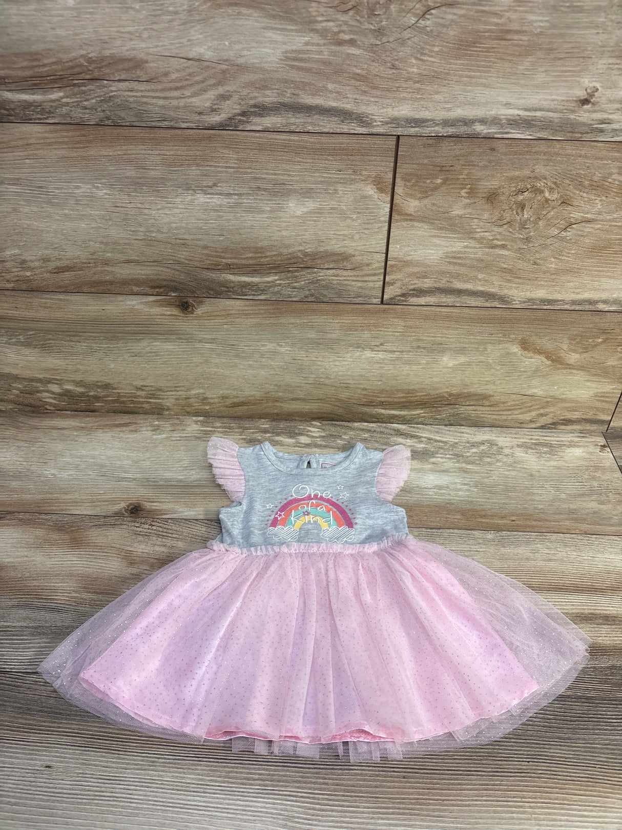 Just Lizzy Tulle Bodysuit Dress Grey sz 6m