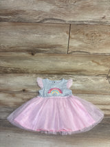 Just Lizzy Tulle Bodysuit Dress Grey sz 6m