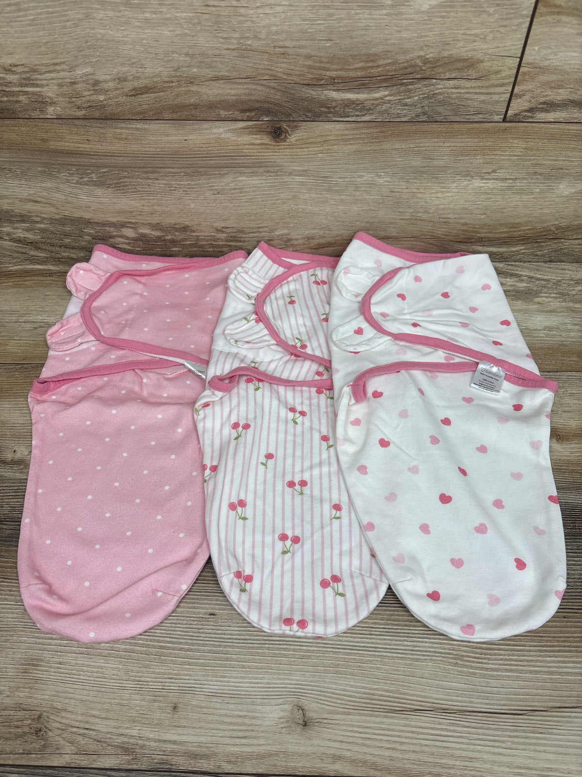 Sandjest 3pk Swaddle Wraps Pink sz 0-3m