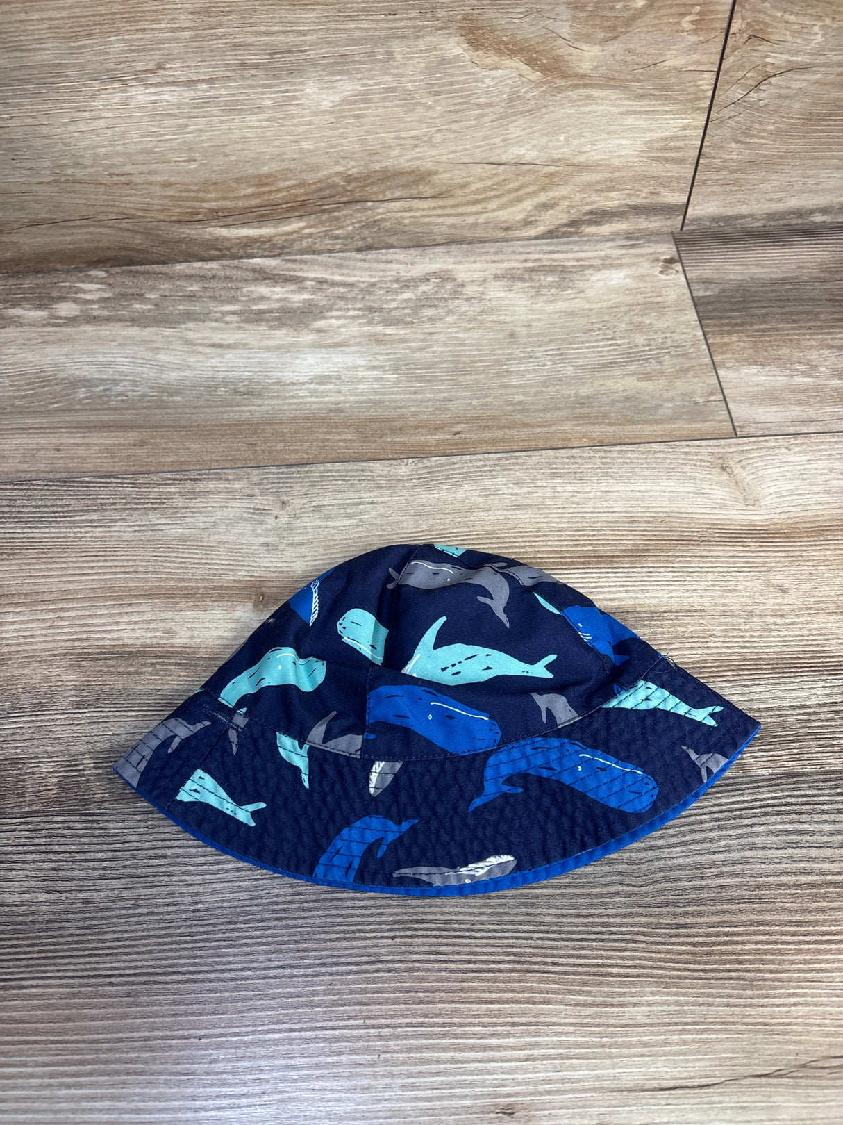 Cat & Jack Reversible Whale Bucket Hat Blue sz 6-12m
