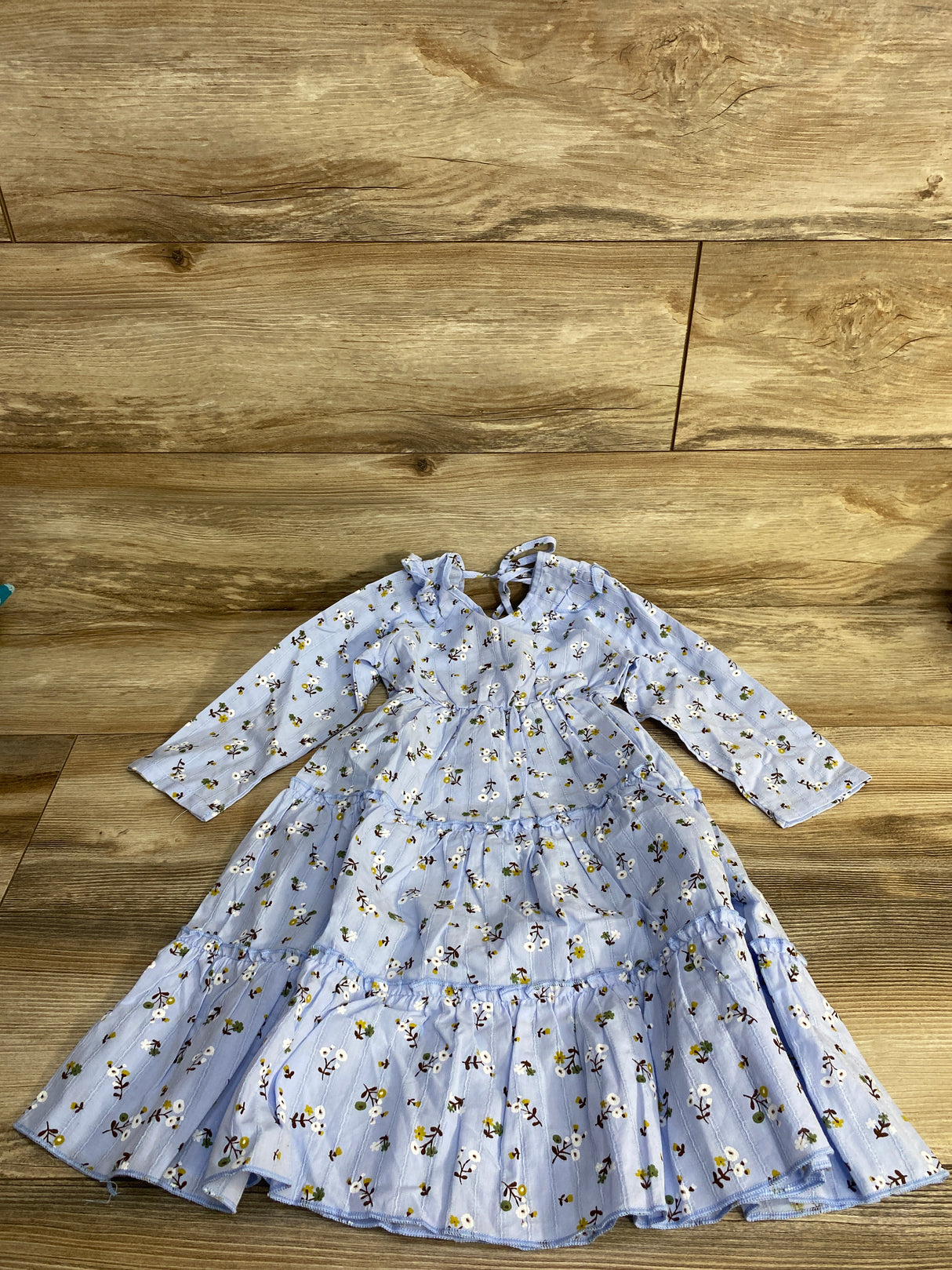 Floral Dress Blue sz 3-4T