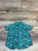 Child of Mine Lizard Button-Up Shirt Teal sz 3T