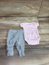 Luvable Friends 2pc Bodysuit & Pants Set Pink sz Preemie