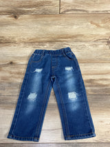Denim Distressed Pull On Jeans Blue sz 12-18m