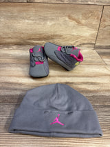 Air Jordan 13 Retro CB 'Hyper Pink' Sneakers & Hat Gift Pack Grey sz 3c