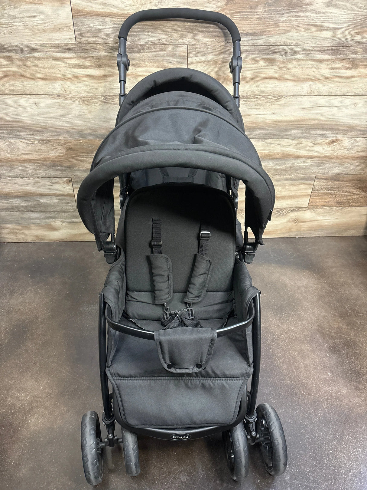 Baby Joy Double Tandem Stroller in Black
