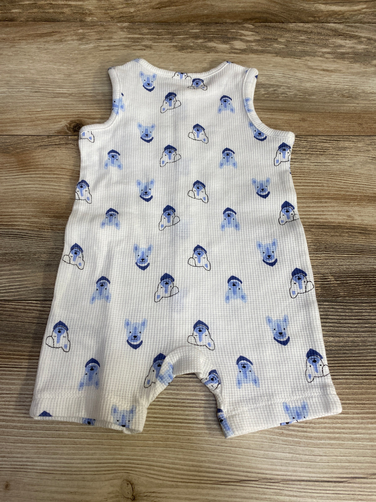 ED by Ellen Degeneres Dog Print Tank Romper White sz 6m