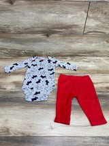 Carter's 2pc Dog Print Bodysuit & Leggings Grey sz 3m