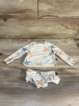 Modern Moments 2pc Starfish Rashguard Swimsuit Set Ivory sz 3-6m - Me n Mommy To Be