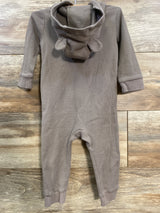 Carter's Waffle Knit Hooded Coverall Brown sz 12m