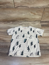 Cat & Jack Lightning Bolt Shirt Ivory sz 18m