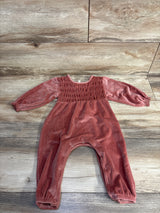 Jessica Simpson Velour Long Sleeve Coverall Pink sz 12m