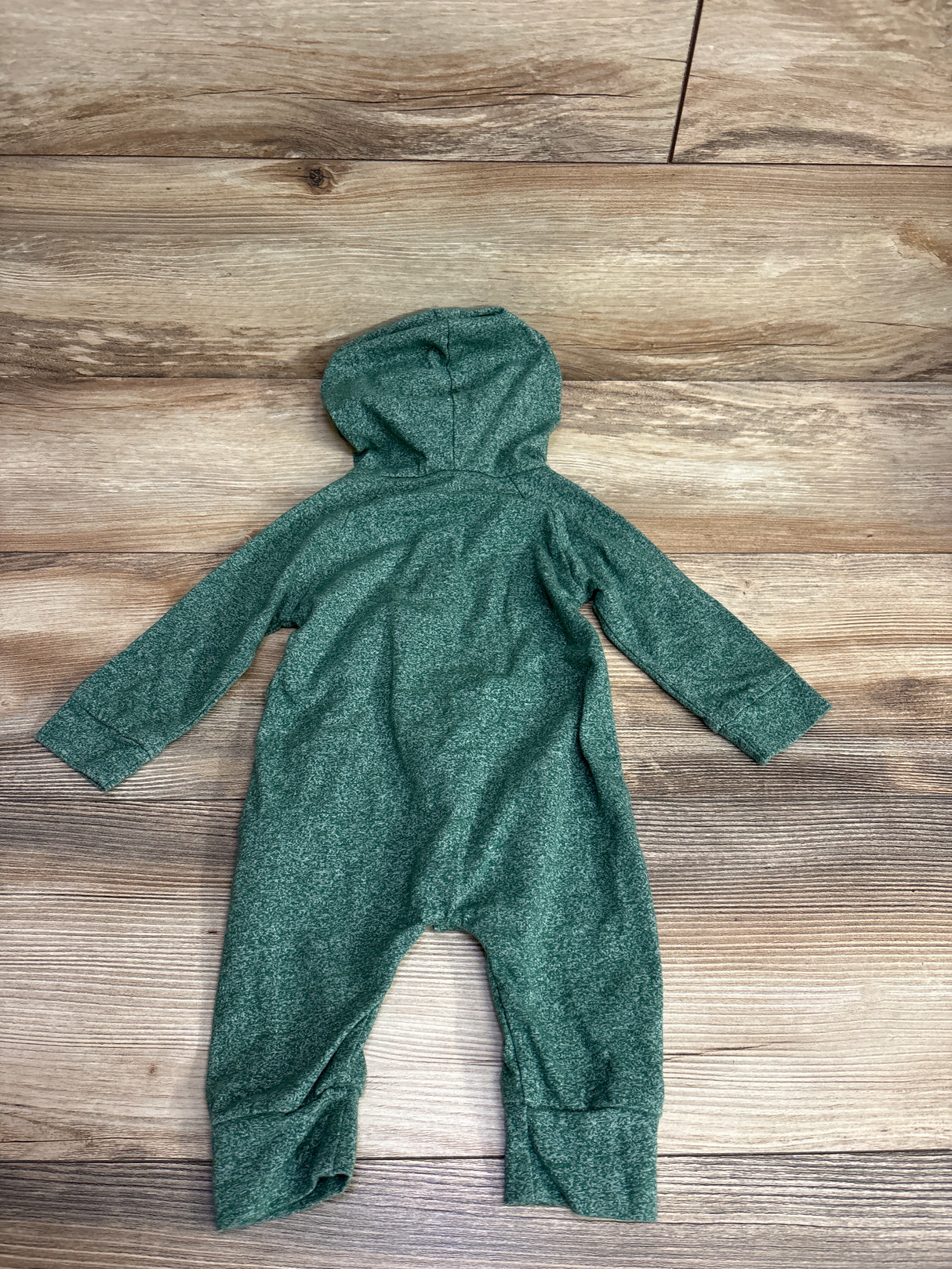 Button Up Hooded Coverall Green sz 3-6m