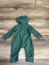 Button Up Hooded Coverall Green sz 3-6m
