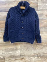 Janie & Jack The Cable Shawl Collar Cardigan in Merchant Marine sz 4T