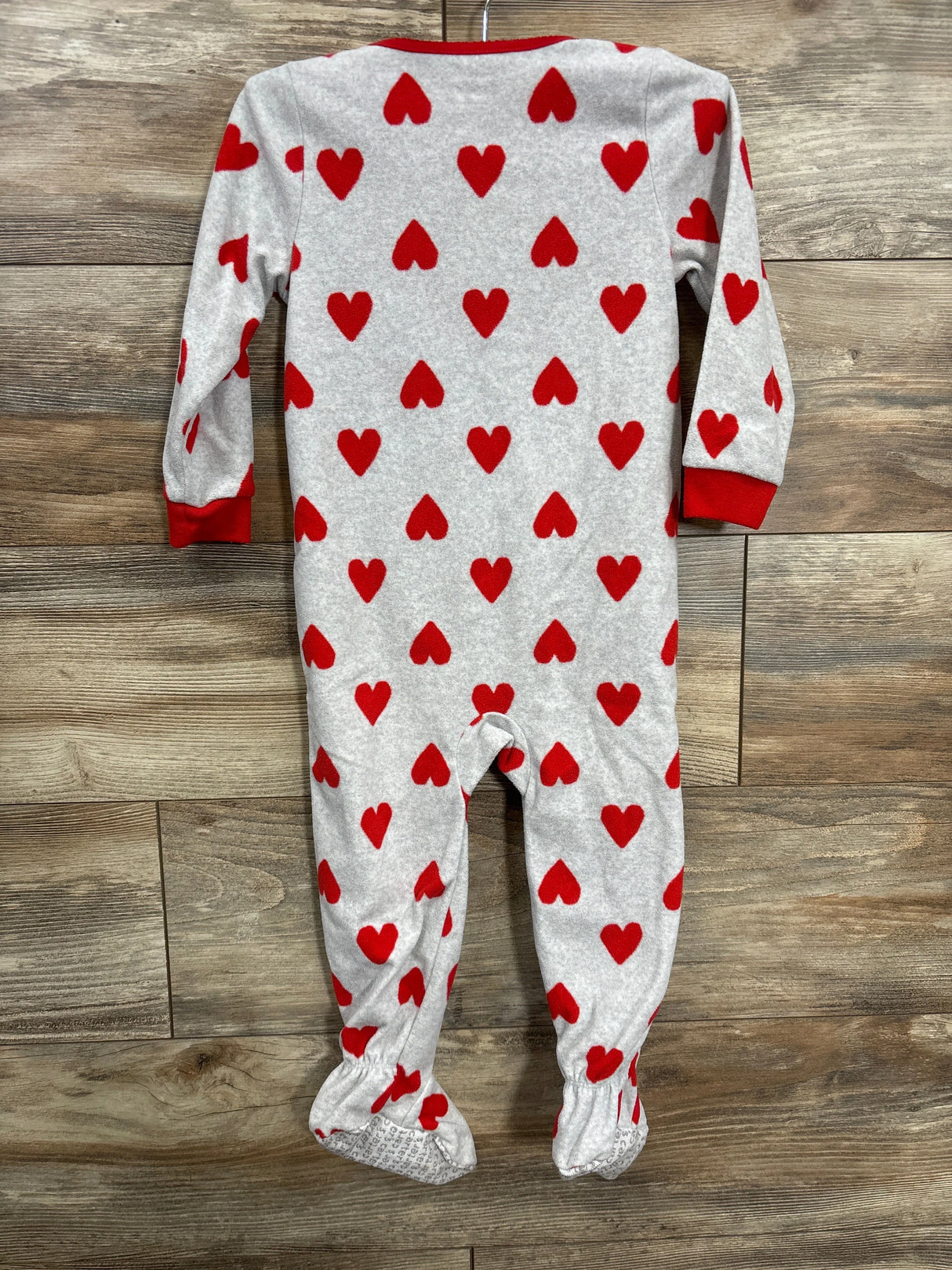 Carter's Heart Print Blanket Sleeper Grey sz 2T