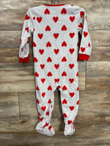 Carter's Heart Print Blanket Sleeper Grey sz 2T