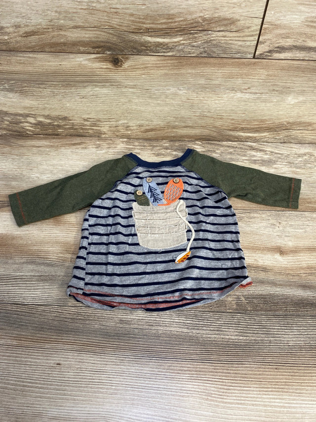 Mud Pie Fish Applique Raglan Shirt Green sz 12-18m - Me n Mommy To Be